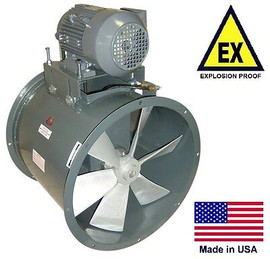 TUBE AXIAL DUCT FAN - Explosion Proof - 36" - 7.5 Hp - 230/460V  22,500 CFM  Wet