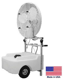 MISTING FAN  Commercial - Cart Mounted - 24" - 5580 CFM - 115V - 1/3 Hp - UL