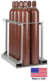 CYLINDER STAND PALLET for LP Propane Welding Gases Compressed Air - 8 Tank Cap