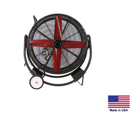 DRUM FAN Commercial Dolly Mounted - 36" - 1/2 Hp - 115/230V - TEFC - 12,100 CFM