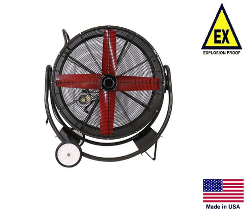 DRUM FAN Explosion Proof - Dolly Mounted - 42" - 3/4 Hp - 230/460V - 16,900 CFM