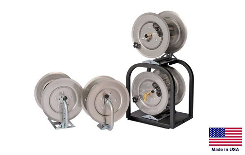 PRESSURE WASHER & SPRAYER Stackable Hose Reels - 1 High & 1 Low Pressure Reel