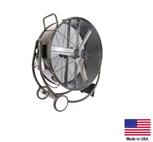 DRUM FAN Commercial Dolly Mounted - 36" - 1/2 Hp - 115/230V - 2 Spd - 10,900 CFM