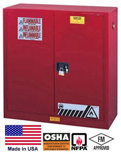 CABINET Hazardous Materials / Flammable Liquids - 30 Gallon - 35H x 36W x 24D  R