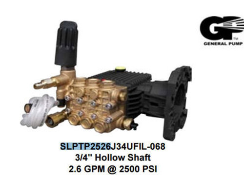 PRESSURE WASHER PUMP - Plumbed - GP TP2526J34UFIL - 2.5 GPM - 2400 PSI  3400 RPM