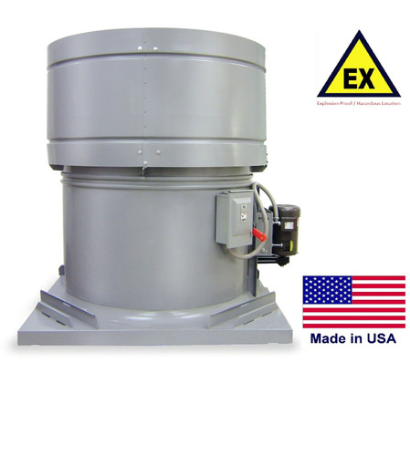 ROOF EXHAUST FAN - Explosion Proof - 30" - 3/4 Hp - 230/460V - 3 Ph - 10,230 CFM