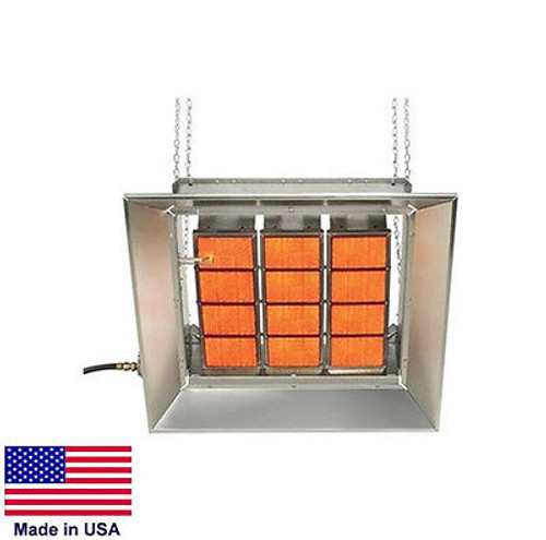 HEATER - Commercial - Ceramic Infrared - LP Propane - Aluminum Stl - 130,000 BTU