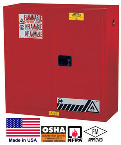 CABINET Hazardous Materials / Flammable Liquids - 30 Gallon - 44H x 43W x 18D  R