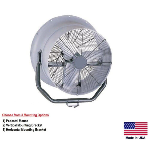 COOLING FAN Industrial - Optional Mount - 24" - 1 Hp - 460V - 3 Ph - 5,900 CFM