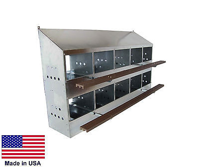 CHICKEN COOP Commercial - Nesting Box  - Roost - 10 Hole - Holds 40 Hens