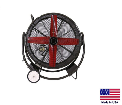 DRUM FAN Commercial Dolly Mounted - 36" - 1 Hp - 115/230V - 1 Ph - 13,500 CFM