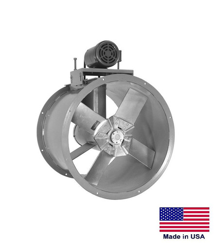 TUBE AXIAL DUCT FAN - Belt Drive - 42" - 115/230V - 1 Ph - 2 Hp - 19,400 CFM