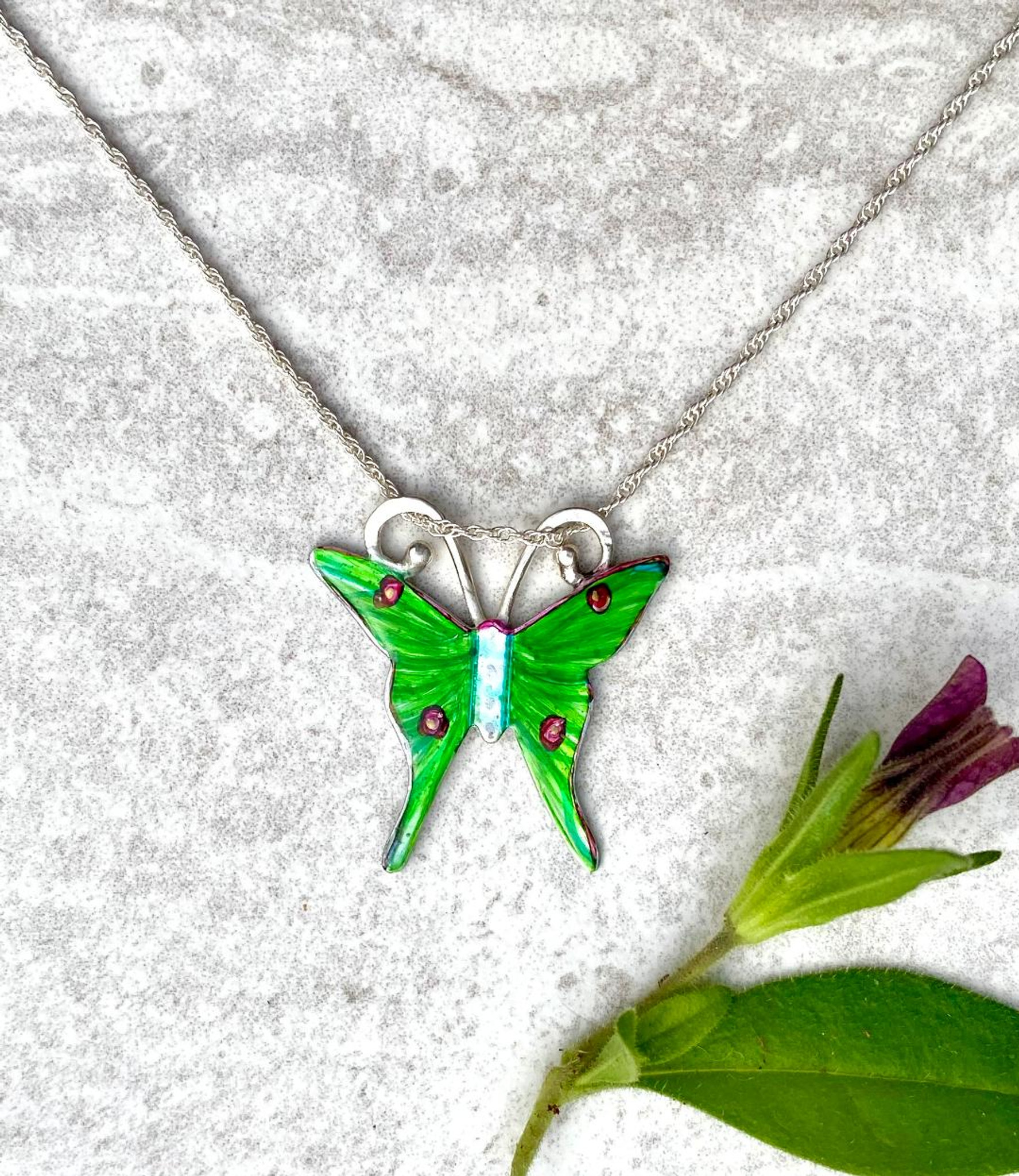 Tattered Luna Moth Necklace – Star Strung