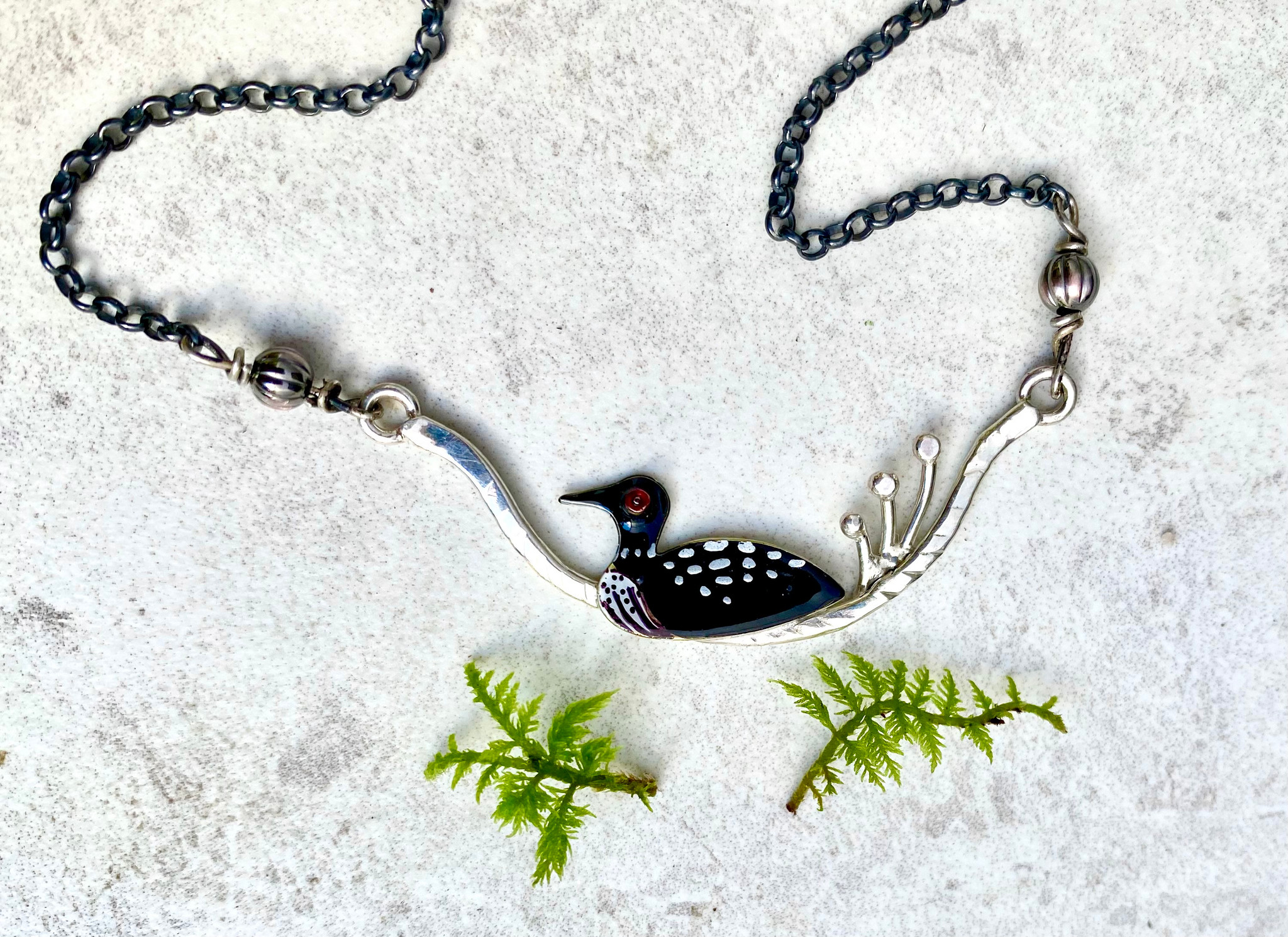 FOLK BIRD // SILVER NECKLACE