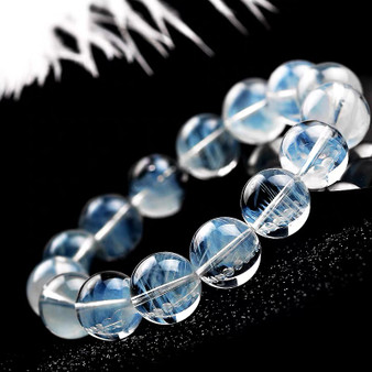 Blue Angel Feather Crystal Bracelet