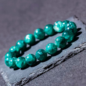 Emerald Green Apatite Crystal Bracelet