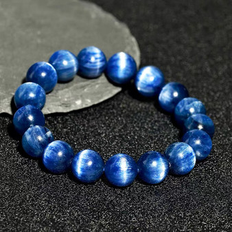 Blue Cat's Eye Kyanite Crystal Bracelet