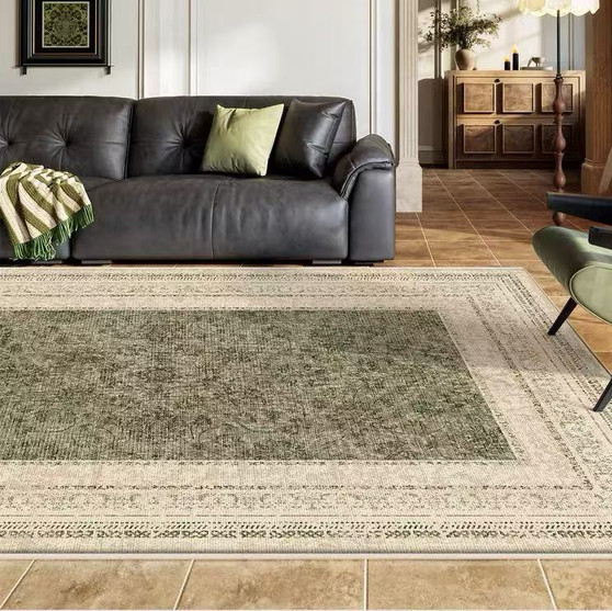 vintage green area rug