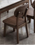 Comes with ergonomic walnut wood chairs with hollow backrest design for better air circulation and back support. Curved seat panel fits hips well, long-time dining won’t feel fatigued, unified style matches the table perfectly.