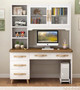 Computer Desk with Hutch & Bookshelf, 140cm Home Office Desk with Drawers & Storage Cabinet, Modern Study Writing Desk for Bedroom, Student Desk with Wood Top