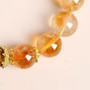 Wealth Citrine Tiger Eye Gold Plated Beaded Bracelet