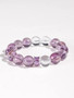 Amethyst Clear Crystal Silver Beaded Bracelet