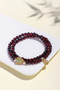 Garnet Gourd Multi Wrap Bracelet
