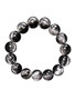 Black Silver Titanium Crystal Bracelet