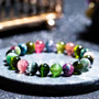 Rainbow Cat's Eye Tourmaline Crystal Bracelet
