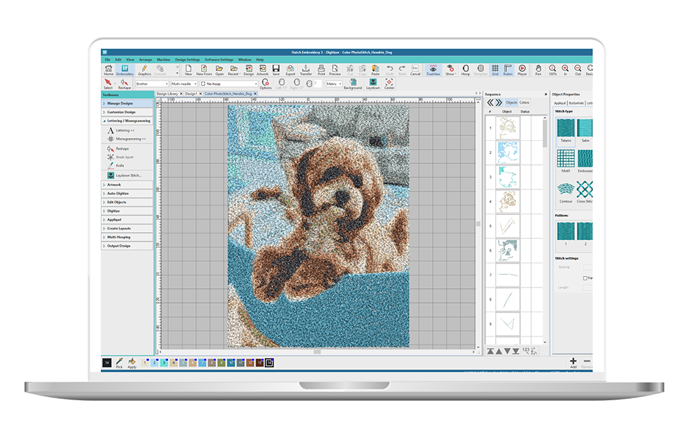 Hatch Embroidery Digitizer 3