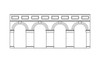 Hornby OO Gauge Mid Level Arched Retaining Walls x2 (Engineers Blue Brick) R7385