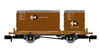 Rapido N Gauge BR ‘Conflat P’  No. B933861 (with bauxite containers) 921015