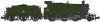 Dapol N Gauge GWR 63xx Mogul 6364 BR Green Early Crest 2D-043-005