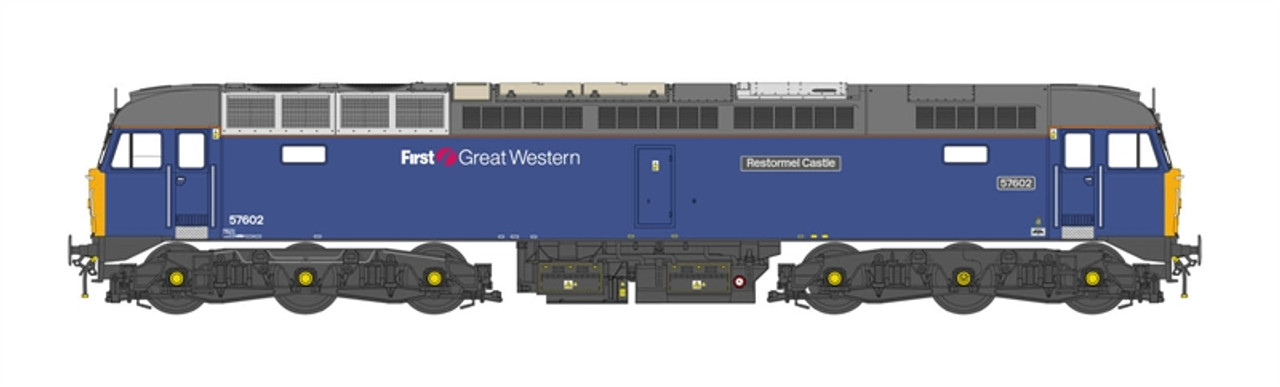 Gmheljan Oo Gauge Class 57 Class 57 57602 Restormel Castle In First Great Western Blue 3324