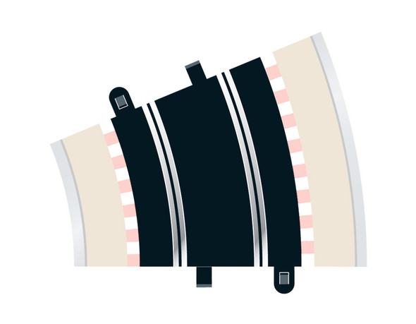 Scalextrics Radius 3 Curve 22.5° x 2 - 1/32 - C8204