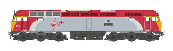 Heljan OO Gauge Class 57 57302 'Virgil Tracy' in Virgin Trains silver and red - weathered  5706