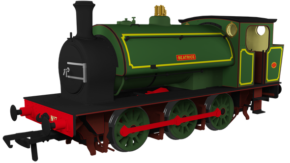 Rapido Trains OO Gauge 16" Hunslet - No. 2705/1945 Beatrice, lined green (as preserved) - DCC Ready 903013