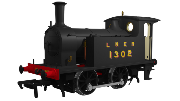 Rapido Trains OO Gauge NER Class Y7 0-4-0T - No 1302 LNER Plain Black DCC Sound Model Steam Locomotive 932507