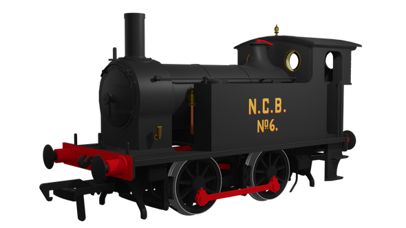 Rapido Trains OO Gauge NER Class Y7 0-4-0T - No 6 NCB Plain Black DCC Sound Model Steam Locomotive 932508