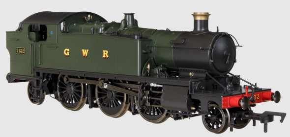 Dapol OO Gauge Large Prairie 2-6-2 5132 GWR Green DCC Ready Model Railway Steam Locomotive 4S-041-011