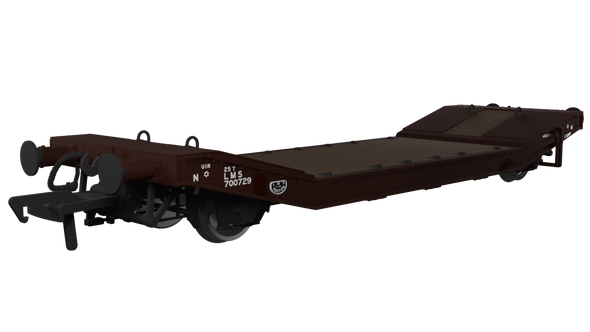 Rapido Trains OO Gauge LMS/LNER 25t Machine Wagon LMS Brown Model Railway Wagon  929002
