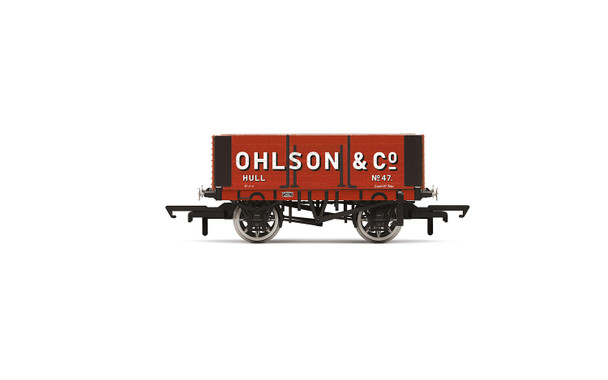 Hornby OO Gauge 6 Plank Wagon, Ohlson + Co - R60096