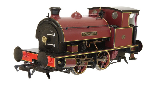 Dapol OO Gauge HL 0-4-0 'Invincible' Maroon Lined Straw DCC Ready Model Railway Steam Locomotive 4S-024-003