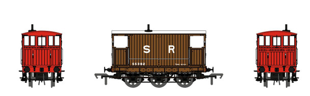 Rapido Trains OO Gauge SECR 6 Wheel Brake Van - No.55382 - SR pre-36 livery 931003