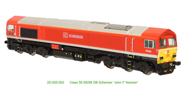 Dapol N Gauge Class 59 206 'John F Yeoman' DB Schenker 2D-005-002