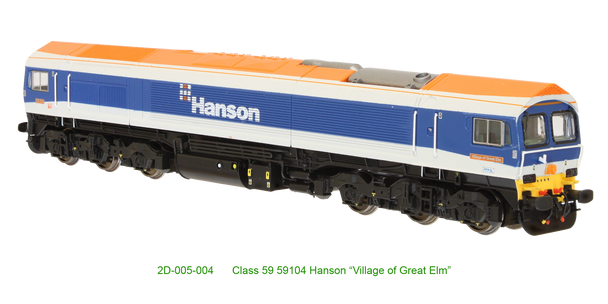 Dapol N Gauge Class 59 104 'Village Of Great Elm' Hanson 2D-005-004