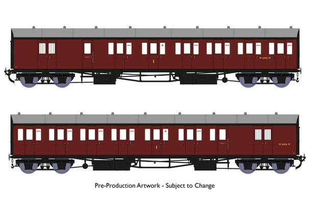 Rapido Trains OO Gauge GWR Dia E140 'B-Set' Twin Pack - BR Maroon 946006