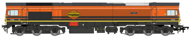 Dapol OO Gauge Class 59 206 Freightliner Orange 'John F Yeoman' - DCC Ready 4D-005-008