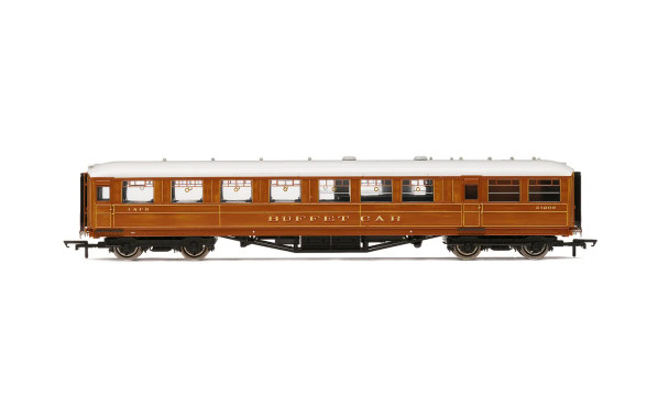 Hornby OO Gauge LNER, 61'6" Gresley Corridor Buffet, 21608 - Era 3