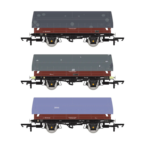 Accurascale OO Gauge BR Coil A/SFV Steel Wagon TOPS Bauxite - Pack D ACC1104